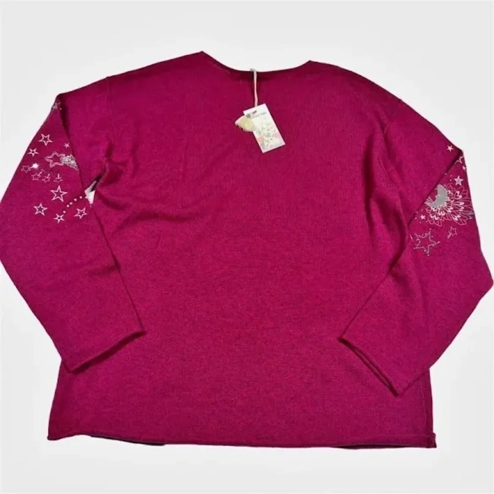 Johnny Was XANDRA cashmere blend V‑NECK PULLOVER NWT